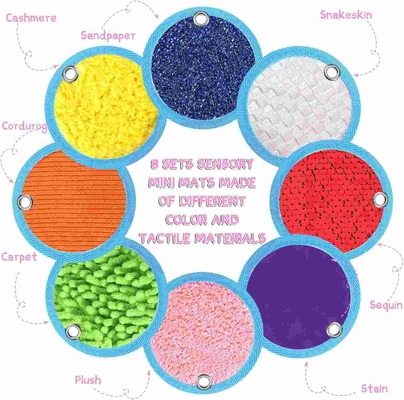 8 Set Mini Sensory Mats Assorted Textured Play Mats Sensory Floor Tiles Accept Custom Color