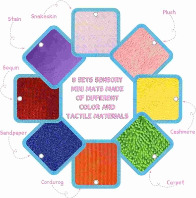 8 Set Mini Sensory Mats Assorted Textured Play Mats Sensory Floor Tiles Accept Custom Color