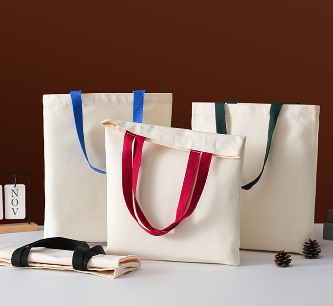 Eco-friendly Accept custom size Organic cotton shopping bags have GOTS Certificate